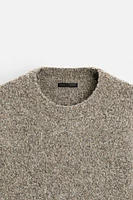 TEXTURED BOUCLÉ SWEATER