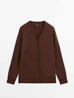 Cardigan oversize col en V 100 % cachemire