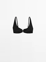 Bikini top with ring detail