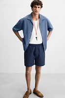 BERMUDA RELAXED FIT SEERSUCKER