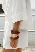 LADDER STITCH WIDE SLEEVE SHIRT
