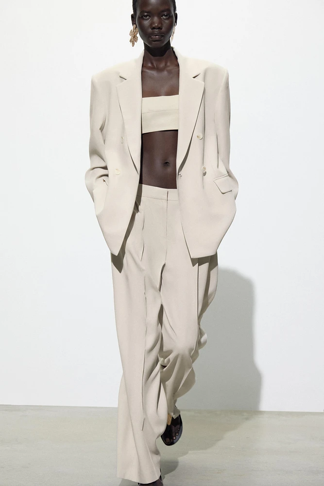 PLEATED WIDE LEG PANTS