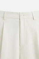 TEXTURED REGULAR FIT PANTS