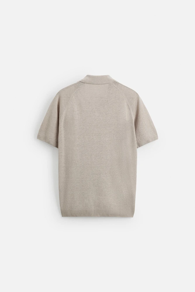 POLO EN MAILLE DE LIN