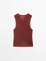 Top en maille ajourée crochetée