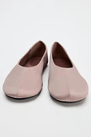 SATIN BALLET FLATS