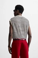 STRIPED KNIT TANK TOP