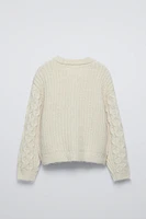 CABLE-KNIT CARDIGAN