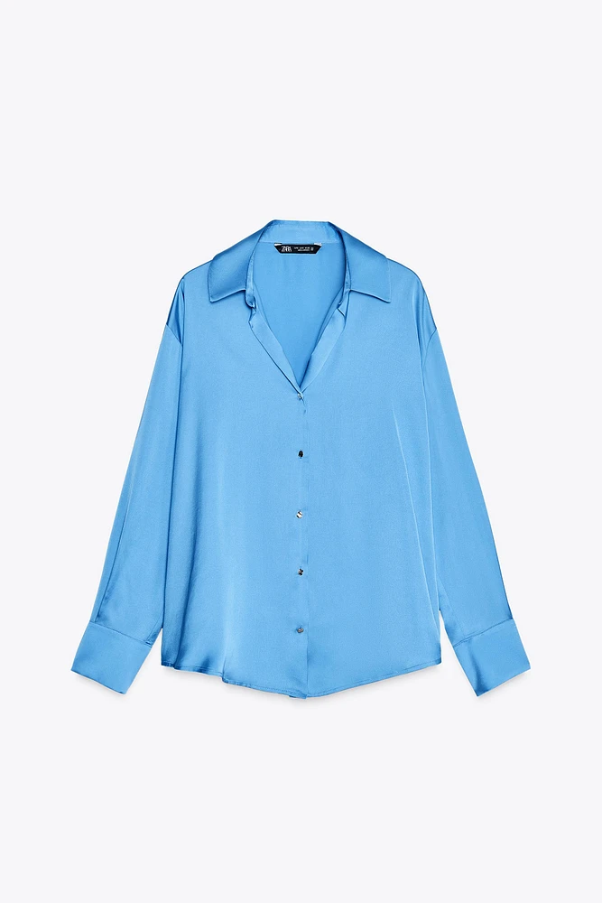 SATIN EFFECT BASIC SHIRT