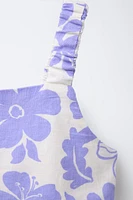 PRINTED LINEN TOP