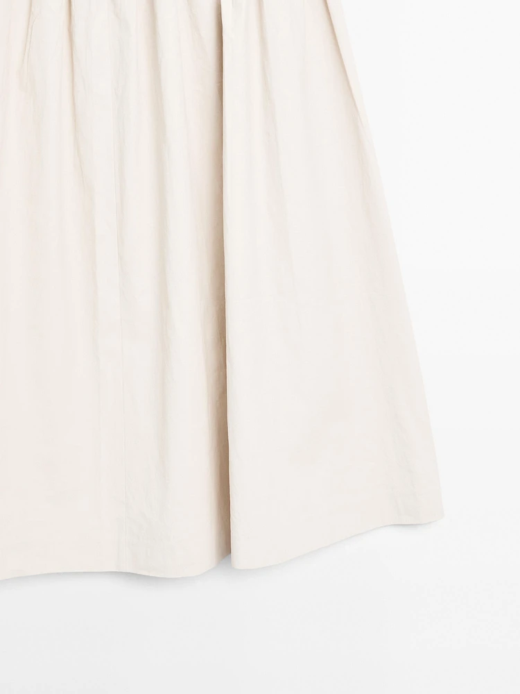 Jupe midi 100 % lin panneau - STUDIO