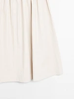 Jupe midi 100 % lin panneau - STUDIO