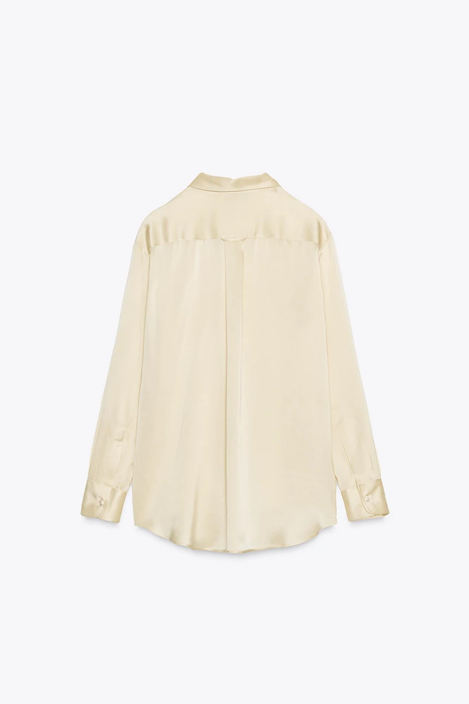 CHEMISE EN SOIE 100 % À POCHE ZW COLLECTION