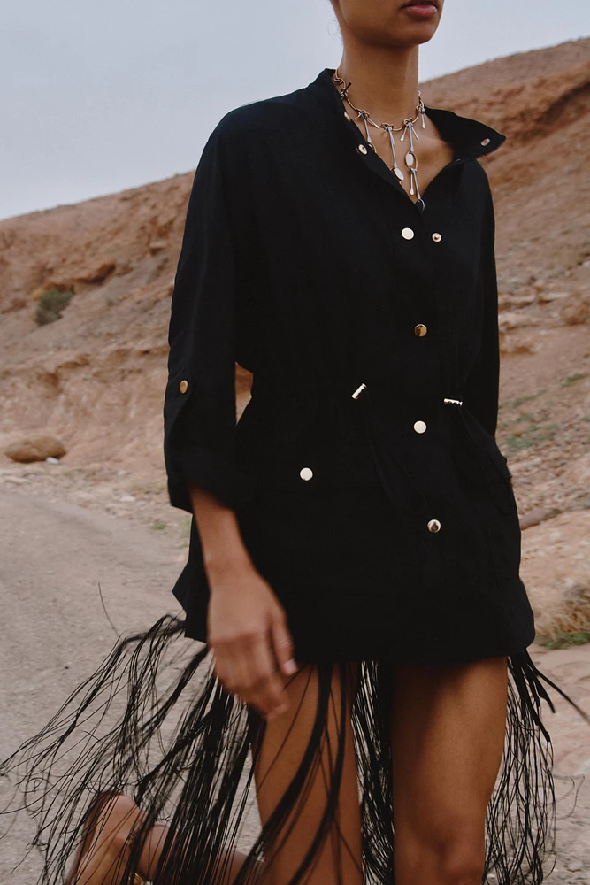 LINEN SAFARI SHIRT