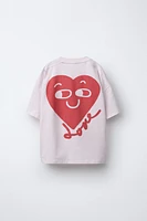 HEART PRINT T-SHIRT