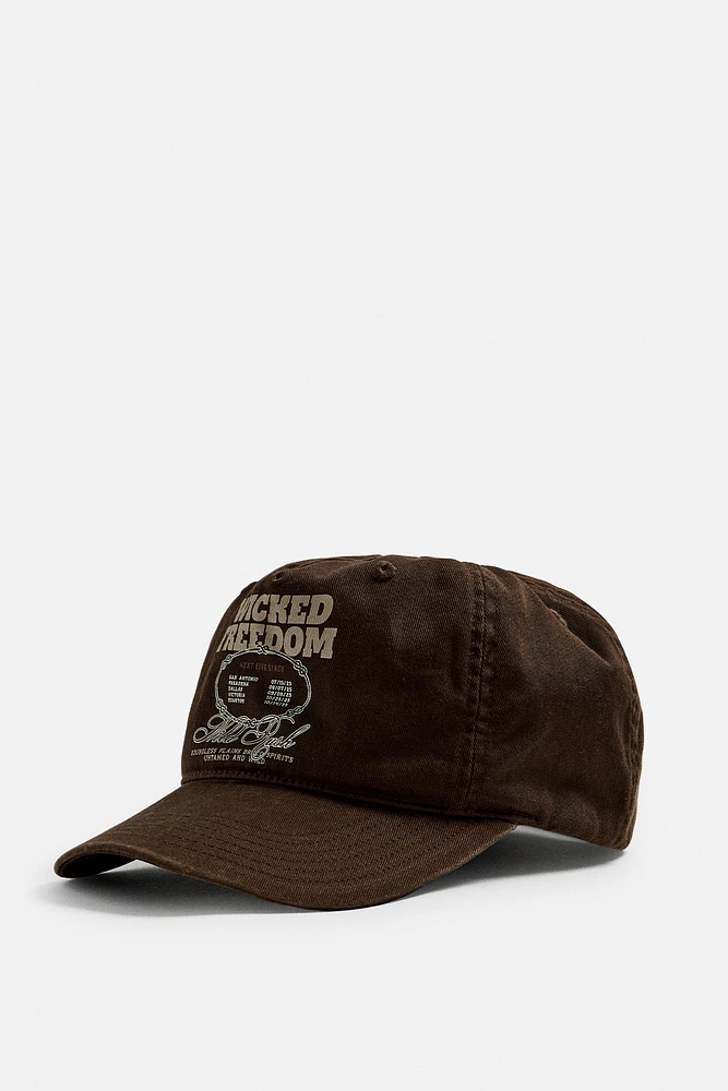 WASHED PRINT CAP