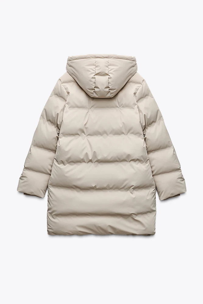 WINDPROOF HOODED PUFFER ANORAK