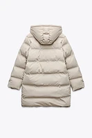 WINDPROOF HOODED PUFFER ANORAK