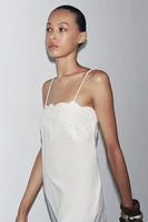 ZW COLLECTION EMBROIDERED STRAP DRESS