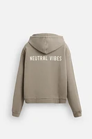 TEXT HOODED SWEATSHIRT