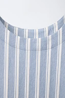 BOW TRIM STRIPED TOP