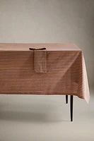 DYED THREAD STRIPED TABLECLOTH