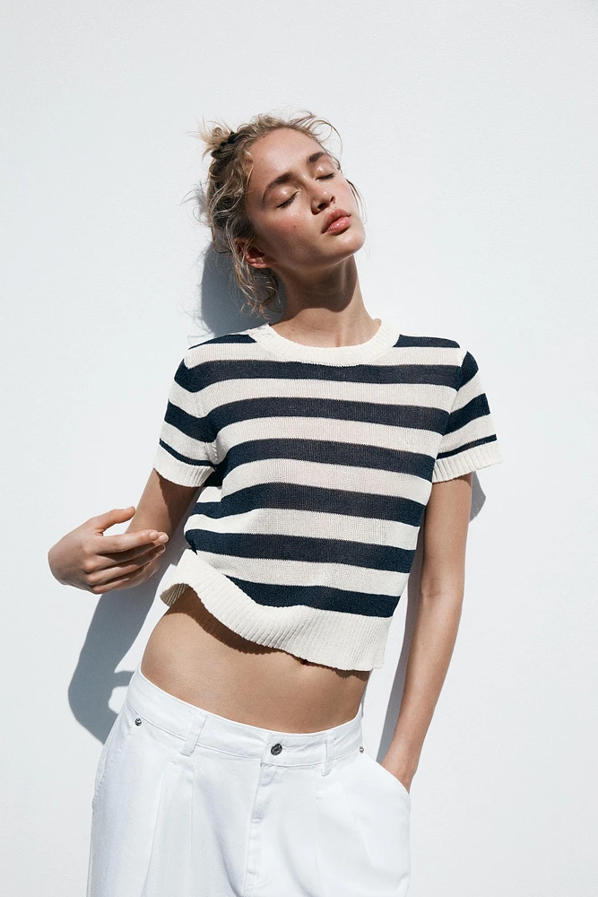STRIPED KNIT TOP