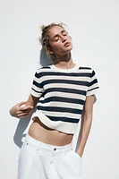 STRIPED KNIT TOP