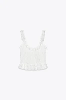 TOP DENTELLE VOLANTS