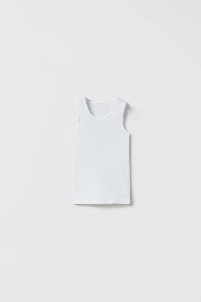 AGES 2-6/ THREE-PACK OF BASIC SLEEVELESS T-SHIRTS