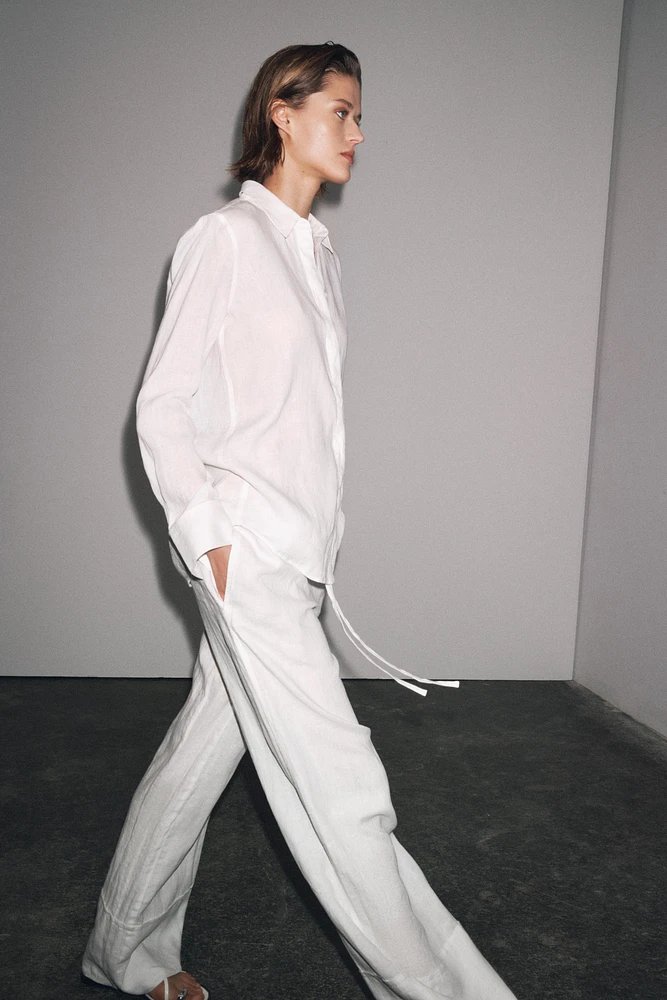 PANTALON LARGE 100 % LIN COLLECTION ZW