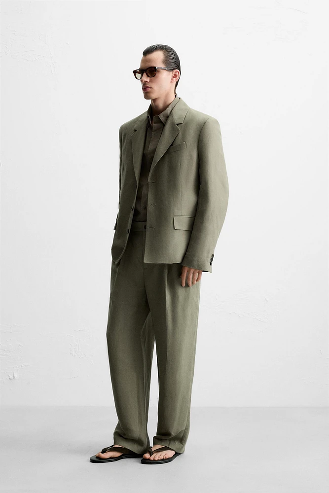 PANTALON DE COSTUME LYOCELL ET LIN