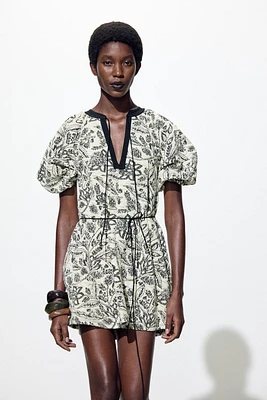 BELTED JACQUARD DRESS