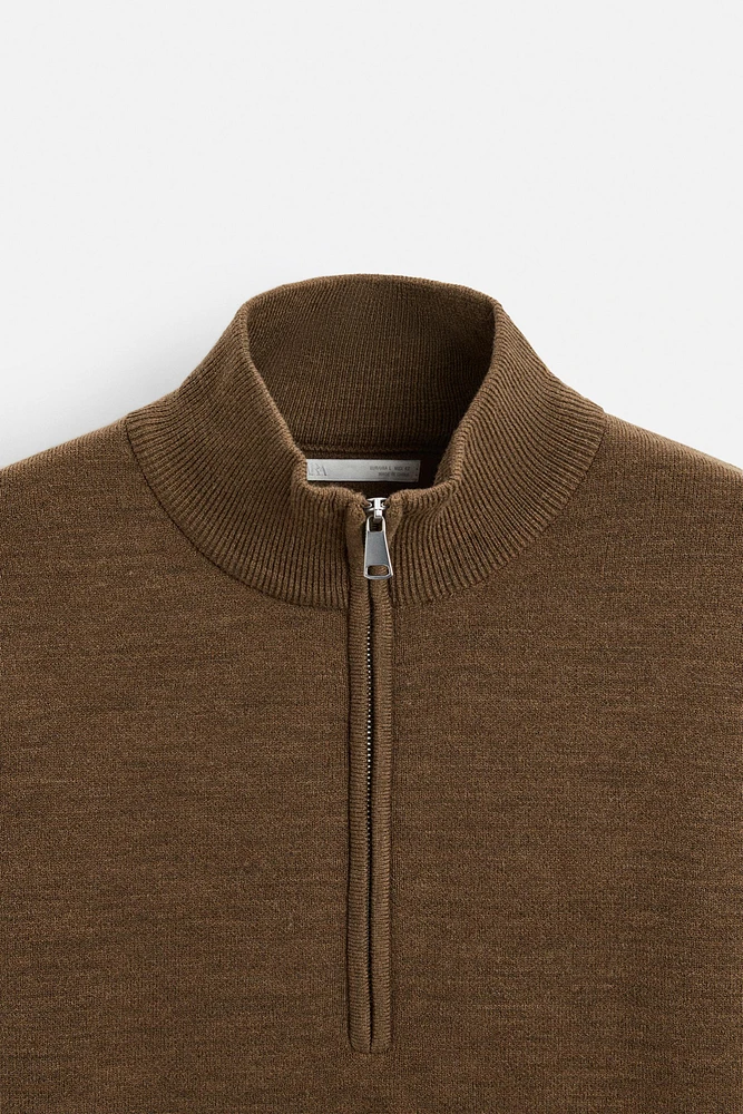 QUARTER ZIP SWEATER