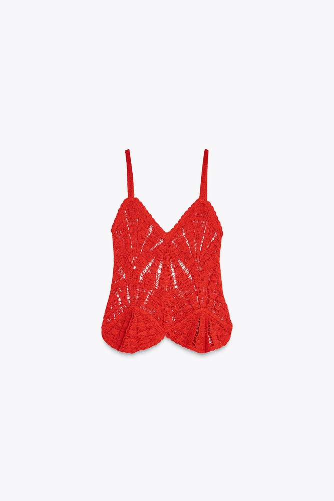 TOP PÉPLUM CROCHET