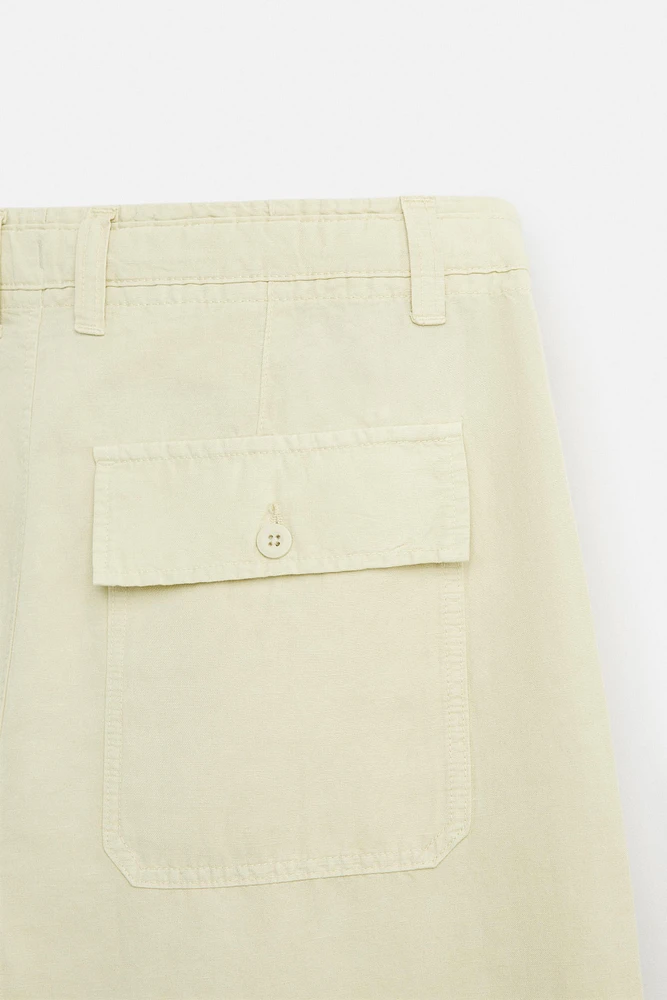 PANTALON STRAIGHT FIT LIN - COTON
