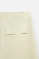 STRAIGHT FIT LINEN COTTON PANTS