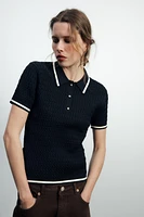 PULL POLO À TORSADES