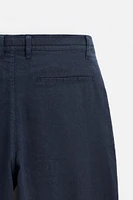 COTTON LINEN PANTS