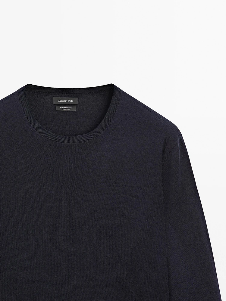 Pull en maille 100 % laine mérinos