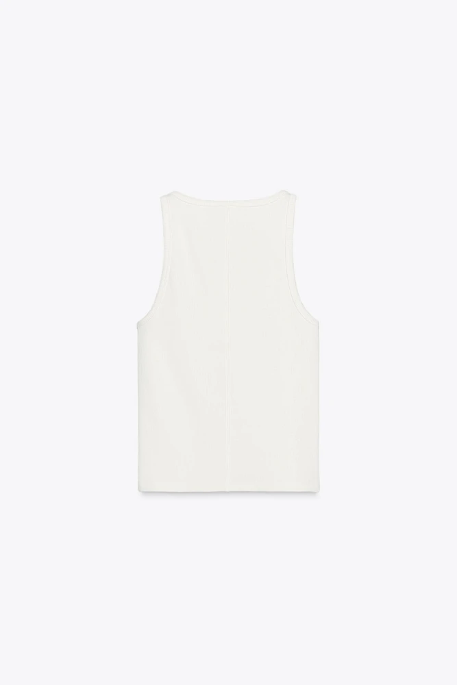 RIBBED JEWEL TOP
