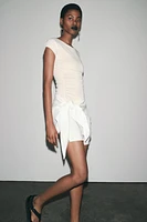 SIDE DRAPE T-SHIRT