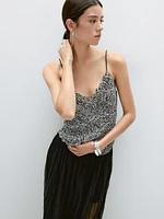 Top crochet en maille moulinée
