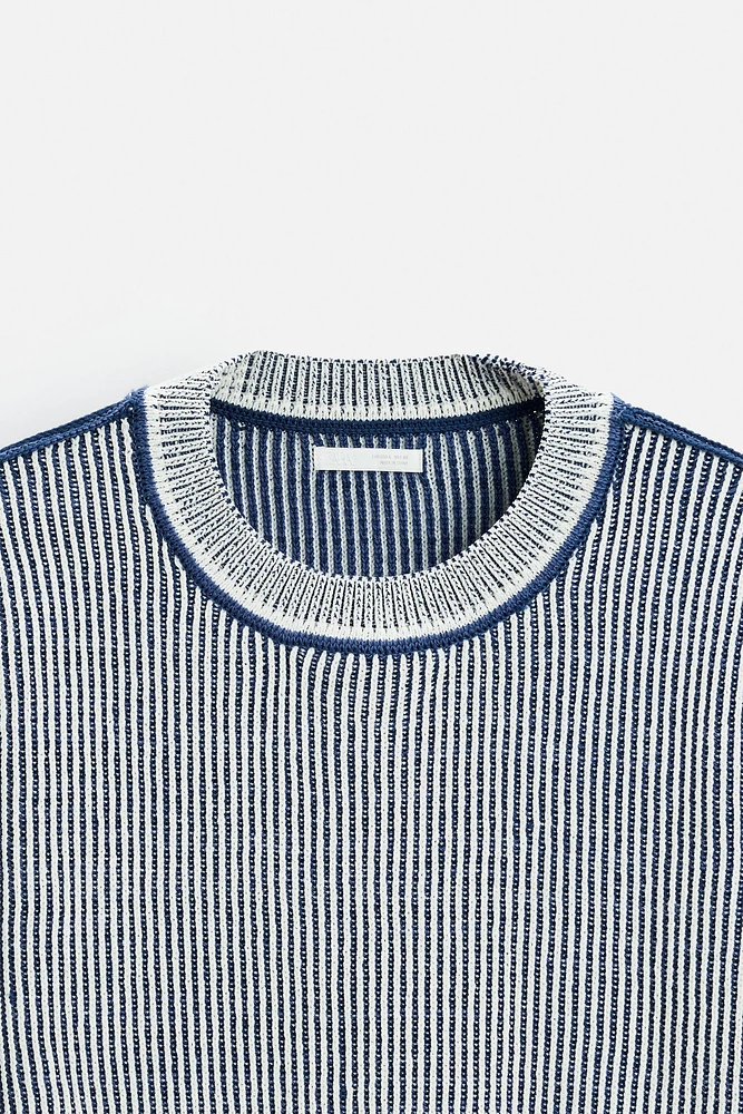RIBBED CONTRASTING SWEATER