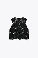 TOP CROCHET FLEUR