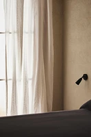 COTTON LINEN CURTAIN WITH EMBROIDERY