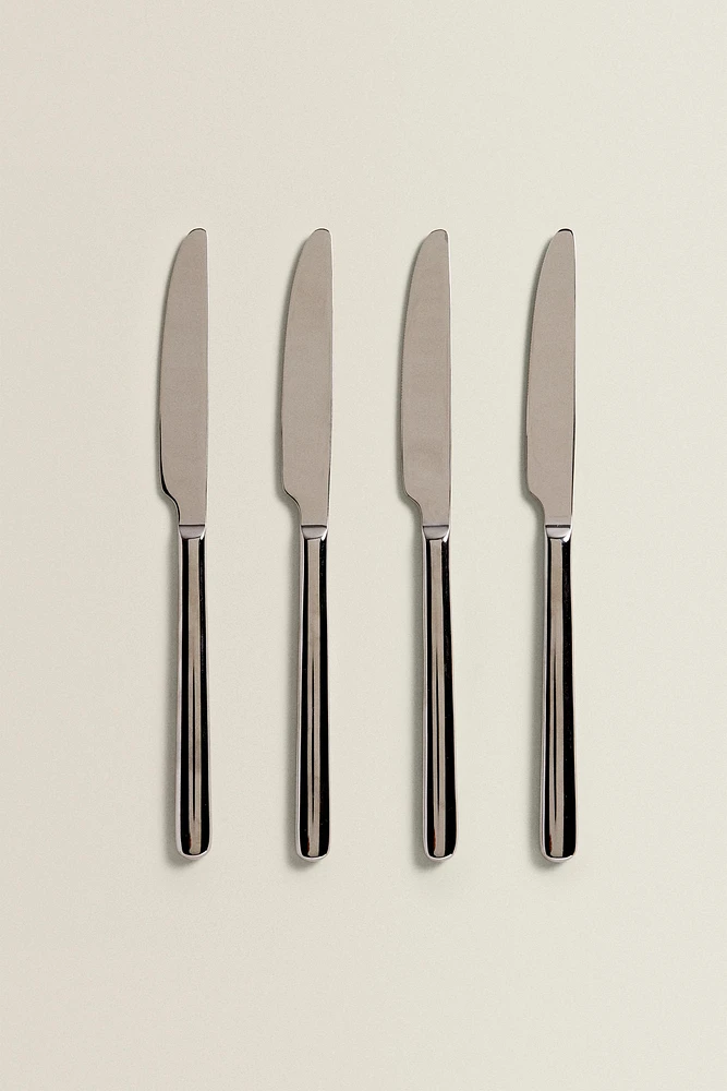 SET OF SHINY STEEL KNIVES (SET OF 4)