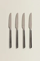 SET OF SHINY STEEL KNIVES (SET OF 4)
