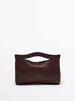Mini-sac en cuir nappa tressé