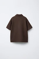 TEXTURED SHIRT AND BERMUDA SET